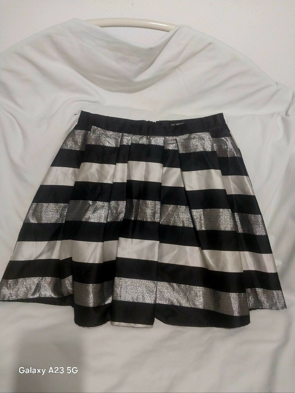 My Michelle Black,Grey & Silver Mini Skirt.